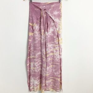 Young Fabulous & Broke Wide Leg Fauna Pants Boho Hippie Tie Dye Palazzo XS